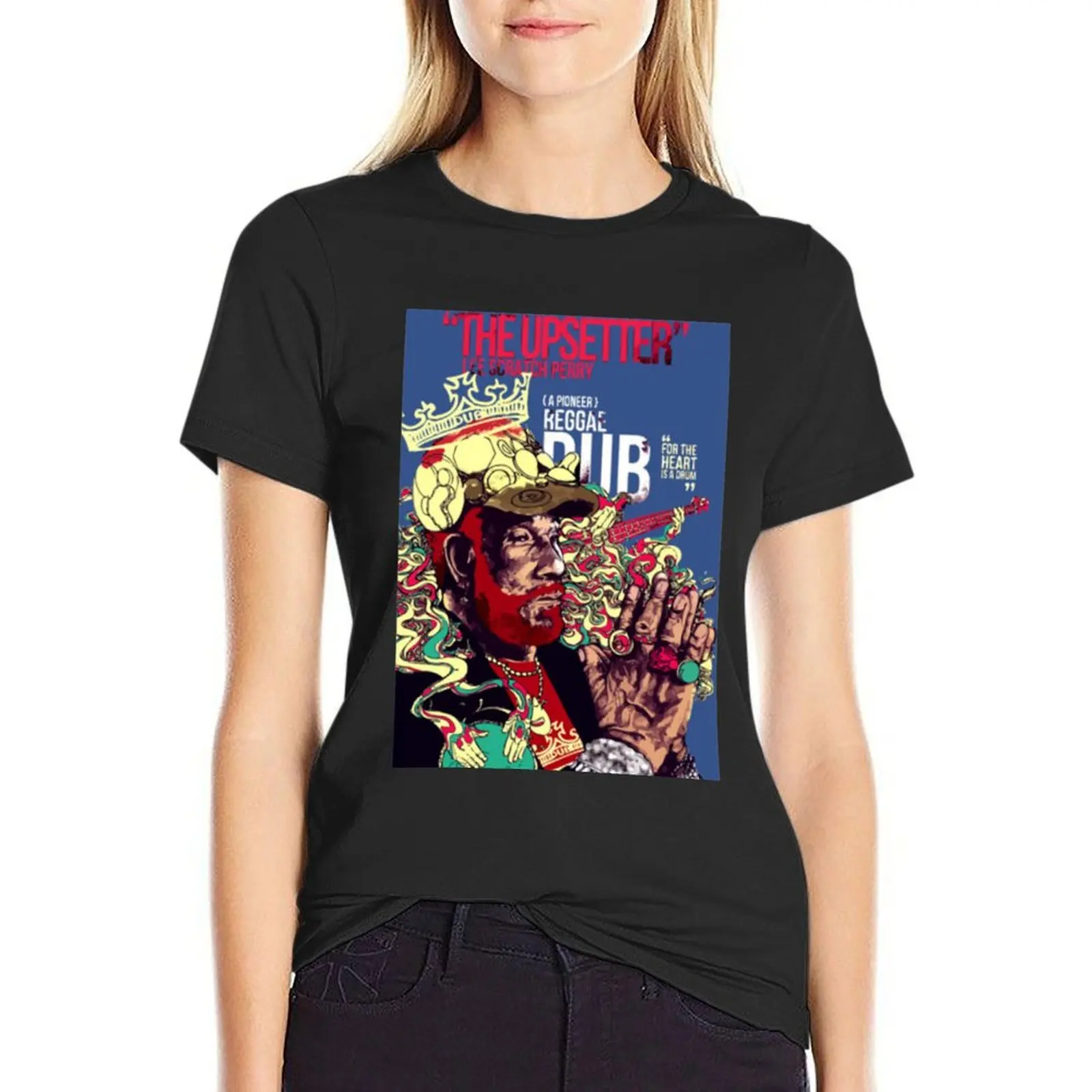 Lee Scratch Perry Classic T-Shirt female Aesthetic clothing Summer Women's clothing