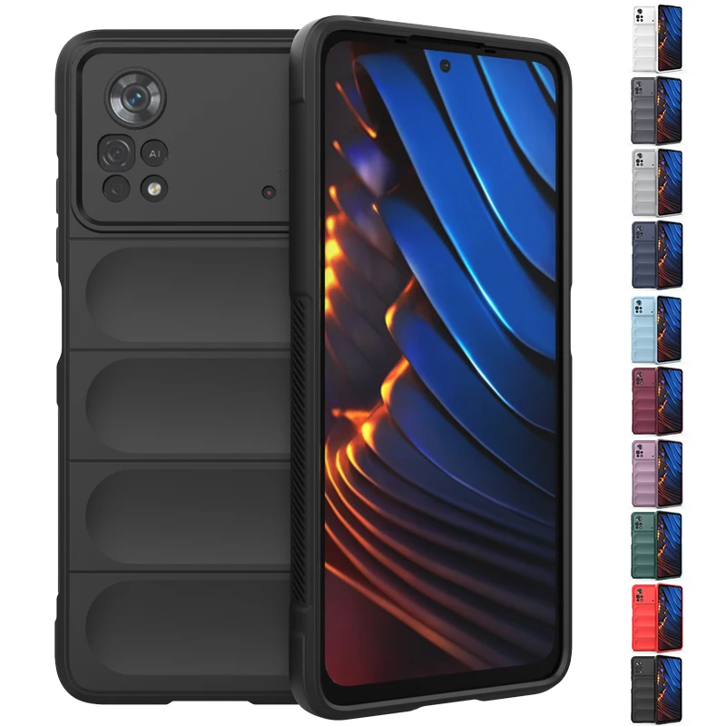 

For Xiaomi Poco X4 Pro Case Cover For Poco X4 Pro Capas Shockproof Rubber Phone Back Soft TPU For Fundas Poco M4 X3 X4 Pro Cover