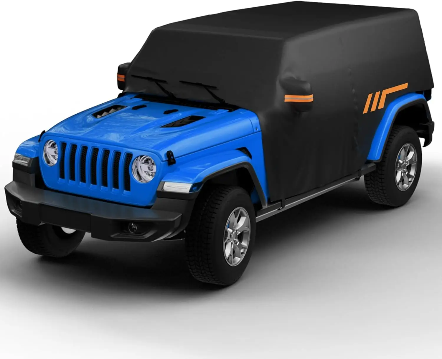 

Waterproof Windproof Car Cover for Jeep Wrangler 4-Door Models 2007-2026, All-Weather Protection with Zipper Access