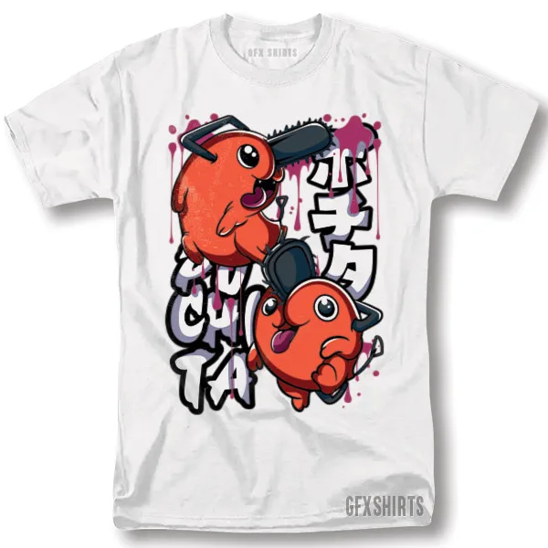 Motosierra hombre Pochita camisa motosierra hombre Anime Manga CSM Denji Power camiseta divertidas camisetas hombres ropa de diseñador nuevos regalos