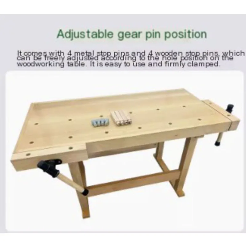 خشب الزان للأطفال الكبار النجارة الجدول منضدة طاولة خشبية صلبة متعددة الوظائف عملية الجدول خشب متين لتقوم بها بنفسك منضدة العمل