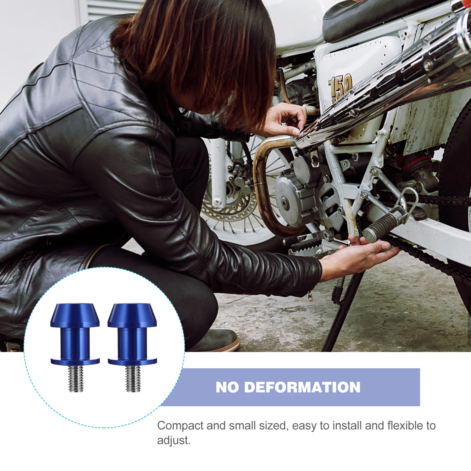 

2 шт. 8 мм алюминиевые винты для задней подъемной стойки мотоцикла, винты поворотного рычага, детали с ЧПУ, винт подставки для мотоцикла