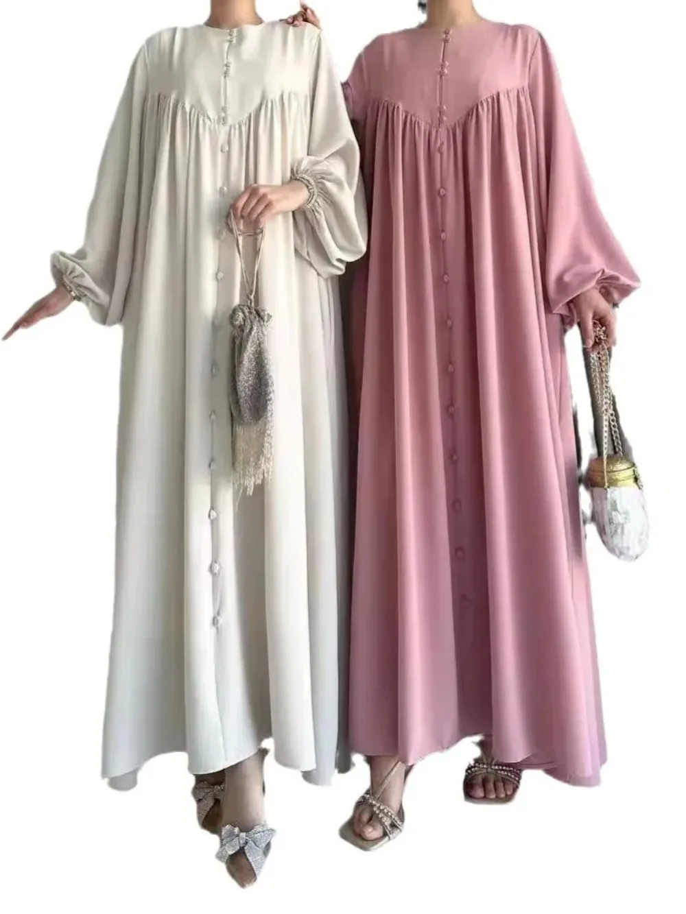 

Платье Абая женское платье Vestidos Саудовская Аравия длинный халат на пуговицах исламские платья Рамадан Марокко Дубай Ид мусульманские абайи кафтан 2025