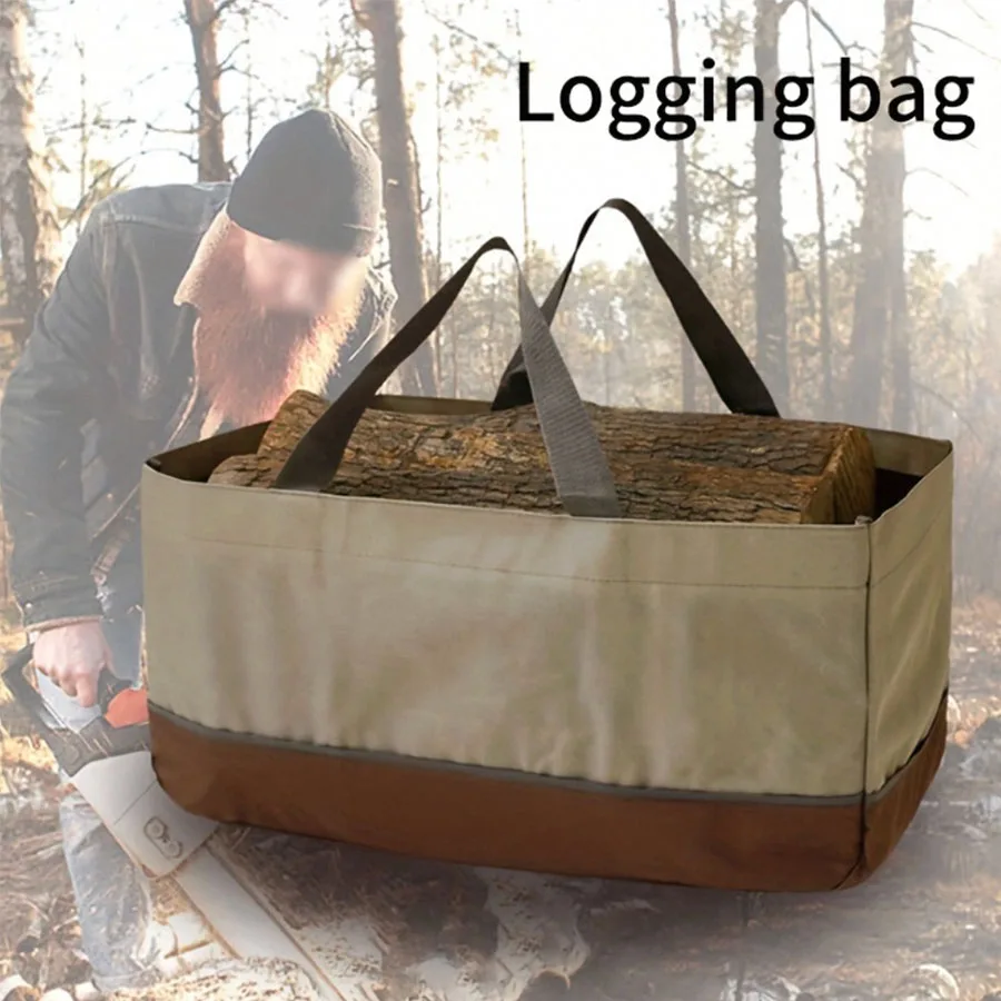 Color blocking and wear-resistant Oxford cloth logging bag, simple sorting and transportation tool kit