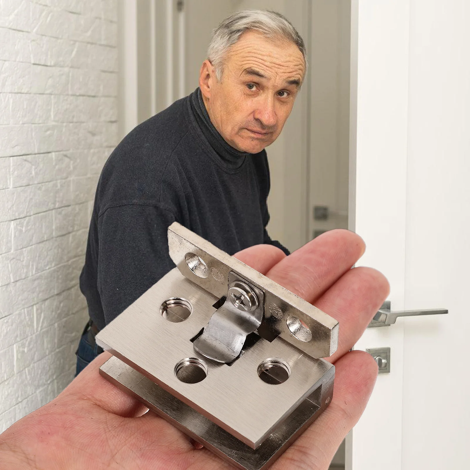 

2Pcs Alloy Glass Door Hinges Smooth Operation for Cabinet Replacements Glass Door Clip Hinge