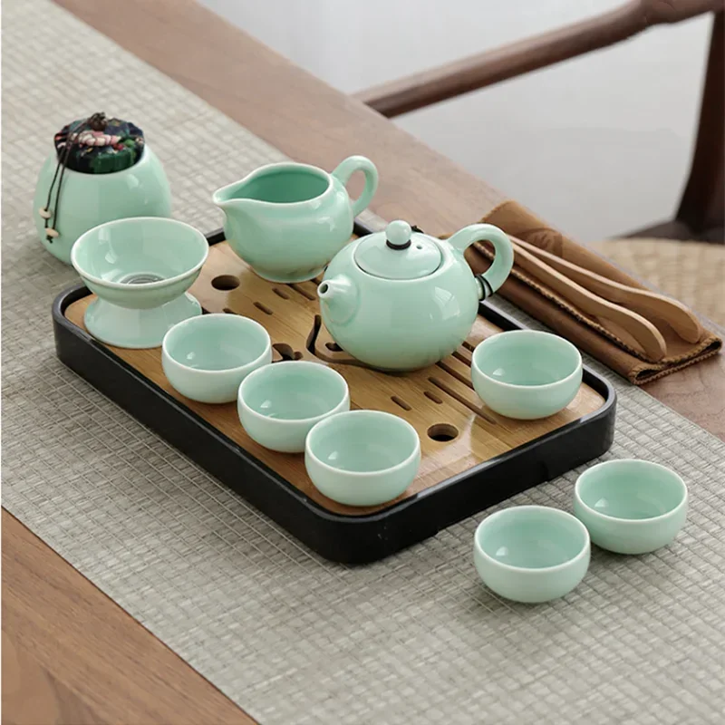 

Портативный дорожный чайный сервиз, керамические чайные сервизы кунг-фу, домашний уличный чайник, набор чашек, инструменты для приготовления чая, чайные аксессуары, наборы чайной посуды