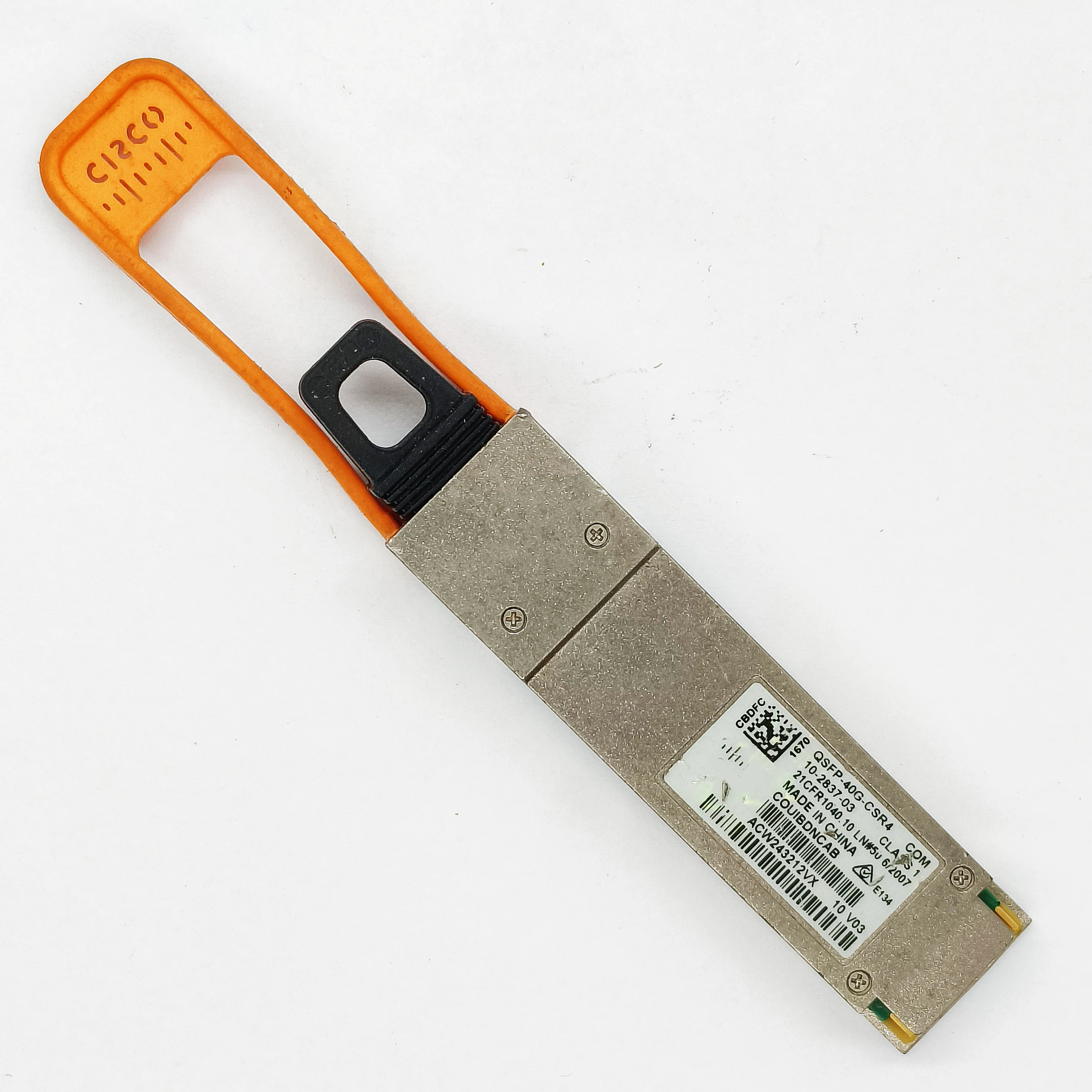 Genuine For Cisco QSFP-40G-CSR4 10-2837-03 COUIBDNCA 40GBASE-CSR4 4 lanes 850 nm 400m MMF MPO 90% new Transceiver Optical Module