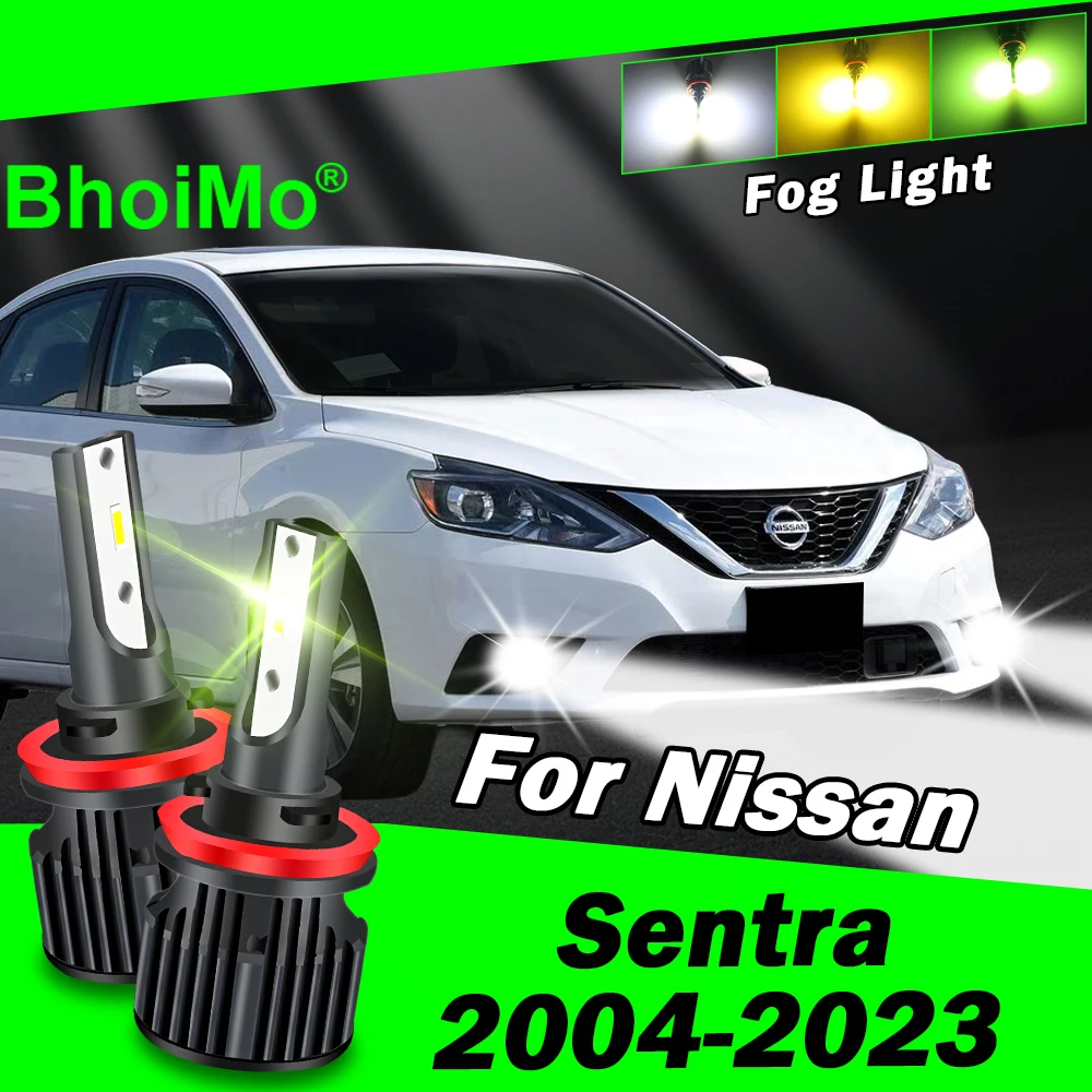 

BhoiMo For Nissan Sentra Front Fog Light Lamp 2004 2005 2006 2007 2008 2009 2010 2011 2012 2013 2014 2015 2016 2017 Led Bulbs