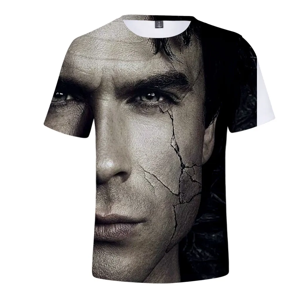 Serie TV The Vampire Diaries damomo Salvatore helen johnson ryan Salvatore 3D T-Shirt uomo/donna T-Shirt manica corta vestiti