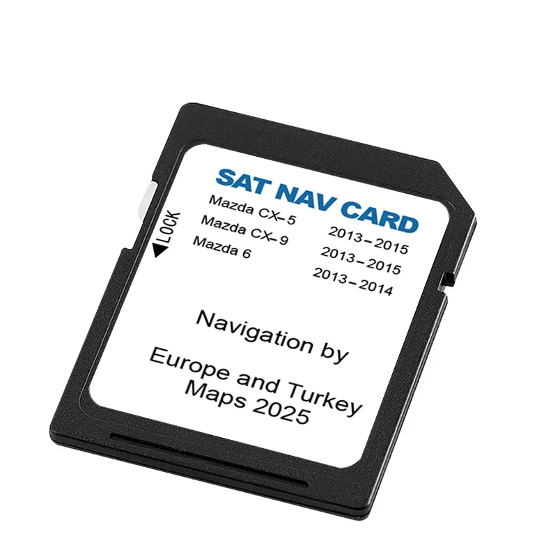 for Mazda 6 CX5 CX9 2025 Sat Nav Navigation Card EU Turkey UK GPS Map Version Navi Software Update Memory card
