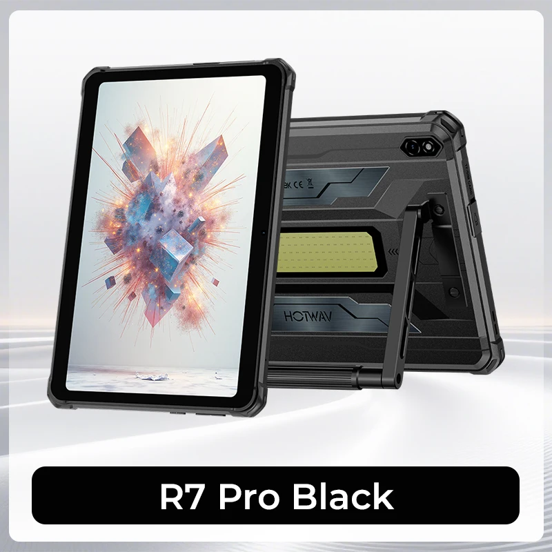 HOTWAV R7 Pro 10,1'' HD 120Hz-scherm 1080P robuuste tablet 15600mAh krachtige batterij 20W snelladen Android 16 Super Camping Light Pad 8GB RAM 256GB ROM 20MP + 5MP camera zelfontwikkelde AI-toolset