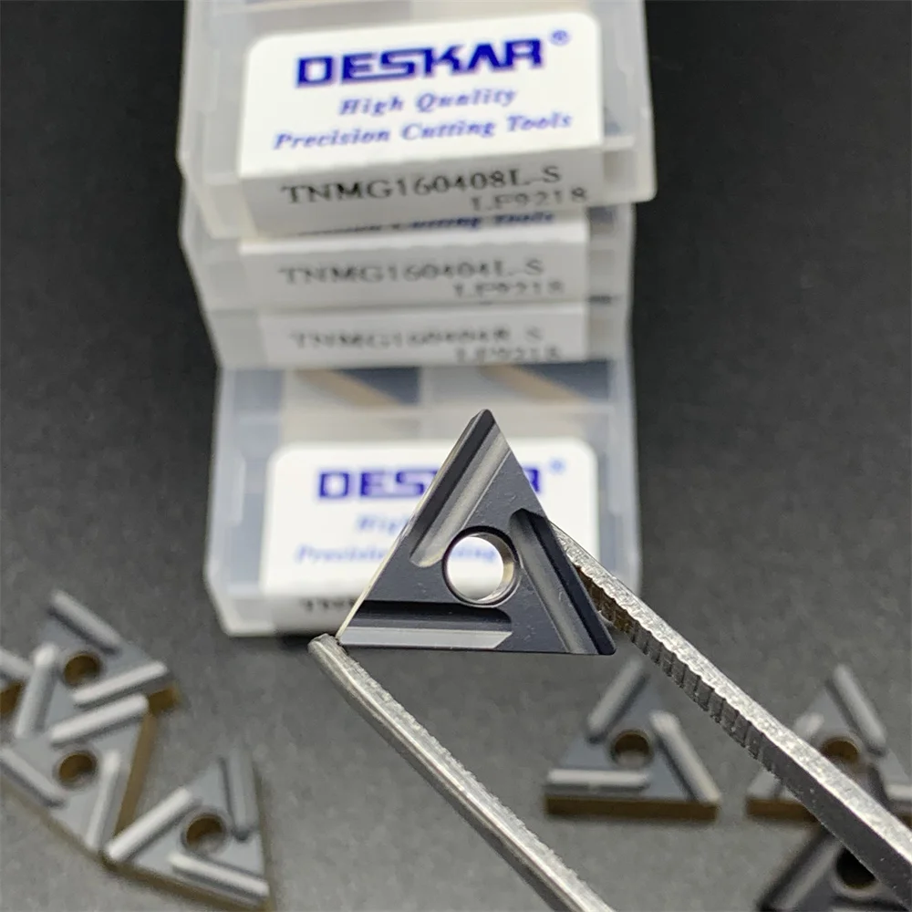Deskar 100% Original 10Pcs TNMG160404R-S LF9218 TNMG160404L-S LF9218 TNMG160408R-S LF9218 Carbide Inserts Metal Turning Tools