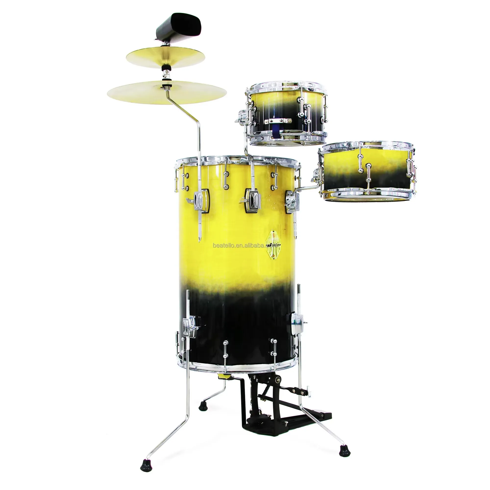 

Portable Standing Drums 3Pcs Set Beginner Drum Percussion Instrument Full Accessories Set With Hi-hat Cymbals Cowbell