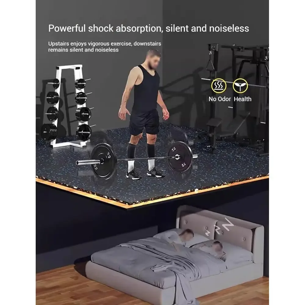 Interlocking Foam Floor Mat - Rubber Tiles for Protective Ground Cover, Ideal for Sports, Workouts, and Home Garages (Color 7, 2 view 3