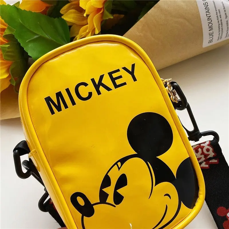 Disney Mickey Mouse Cartoon Straddle Bag for Girl Baby Shoulder Bag Cute Mini Fashion Boy\'s Coin Purse Small Backpack