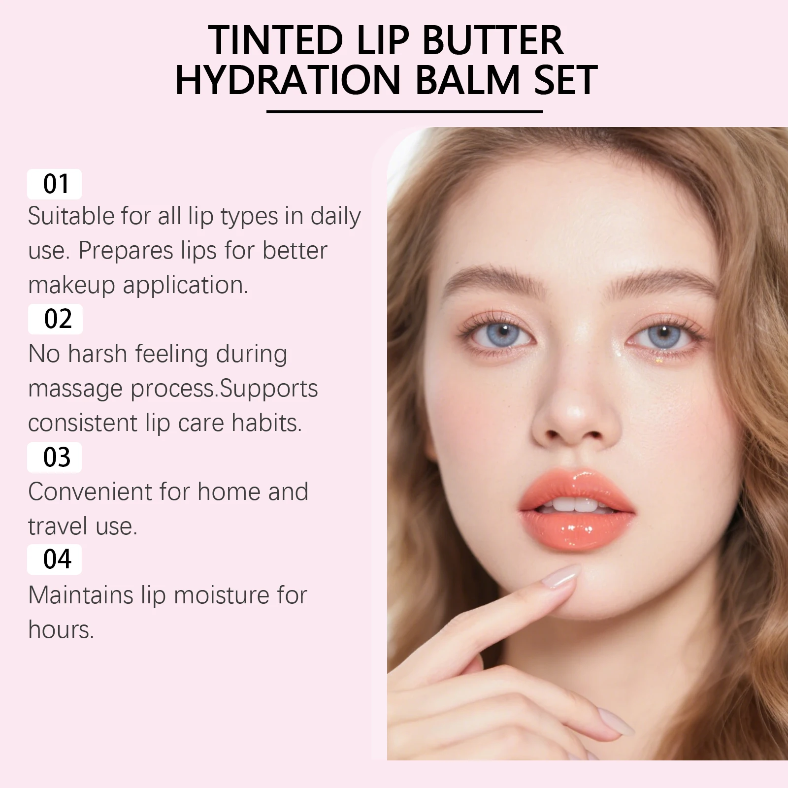 Getöntes Lippenbalsam-Set – feuchtigkeitsspendend und aufpolsternd, sorgt für vollere Lippen, nährt sanft die Lippenhaut und das Lippenpflegeset