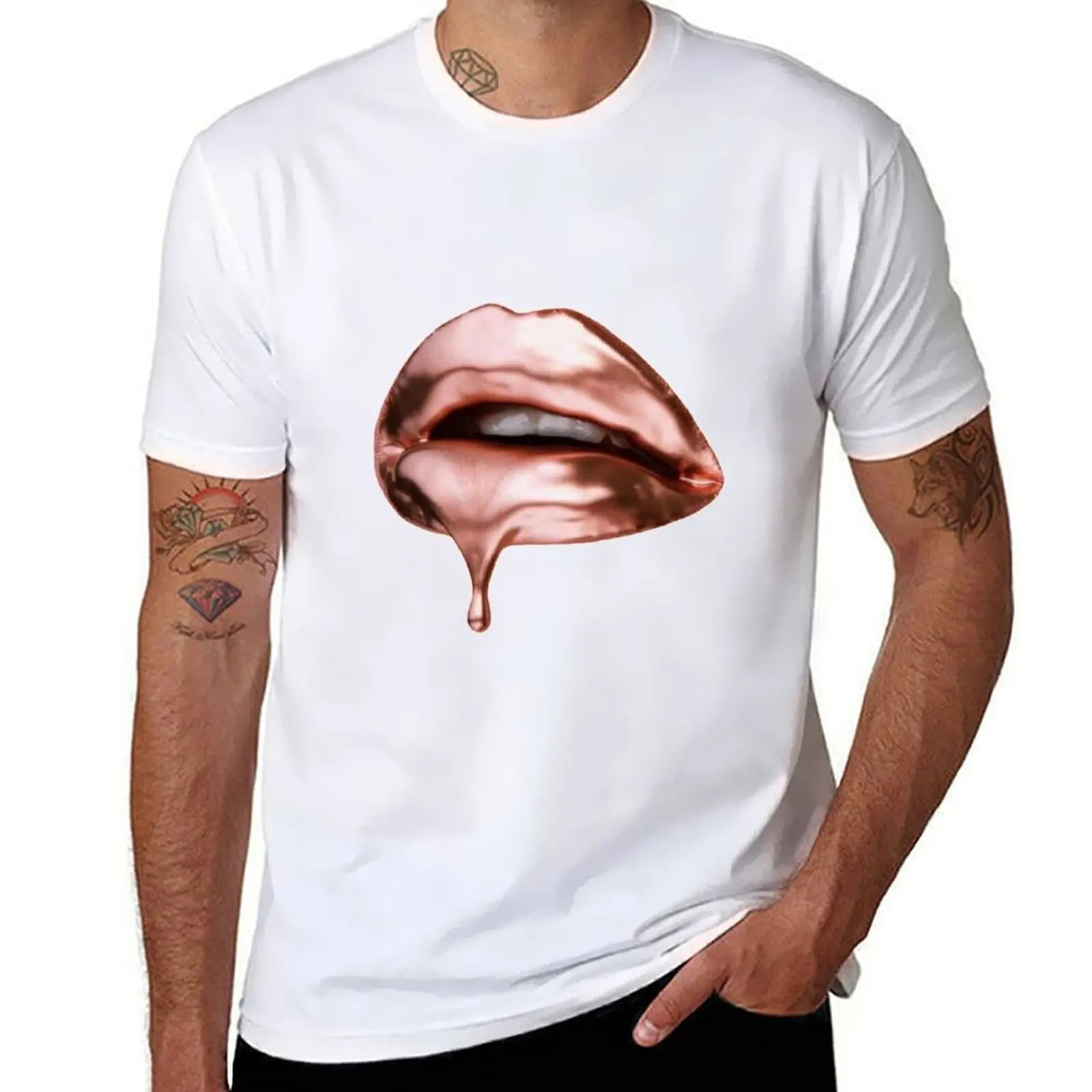 

cotton t cotton t drip brand Lip shirt luxury 100% man shirt men t graphic T-Shirt man shirt