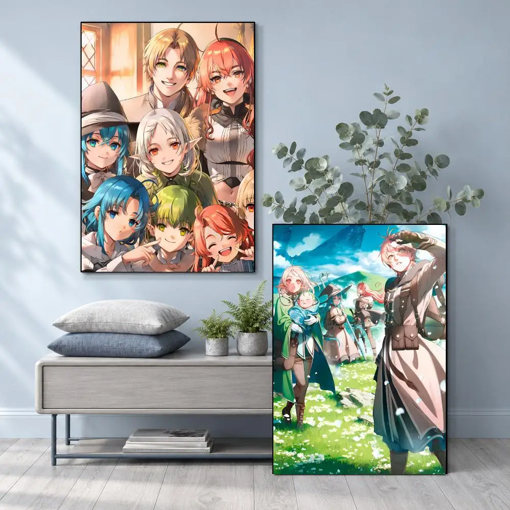 Epic Bold Fun Anime M-Mushoku Tensei Jobless Reincarnation Poster Frameless PP Self Adhesive Aesthetic Room Gift Decor