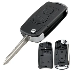 2 Buttons Upgraded Flip Folding Remote Car key Case Fit for SsangYong Actyon / Kyron / Rexton
