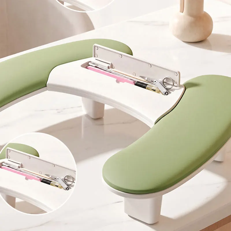 New U-Shaped Manicure Hand Pillow PU Leather Nail Arm Rest Detachable Stand Portable Comfortable Hand Cushion Manicure Tool