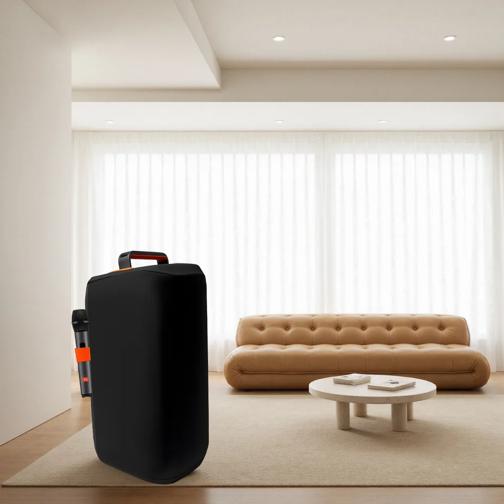

Пылезащитный чехол со встроенным держателем микрофона для JBL 110 120, эластичный защитный чехол, защищающий динамик от грязи, кусочков мусора, ударов и царапин.