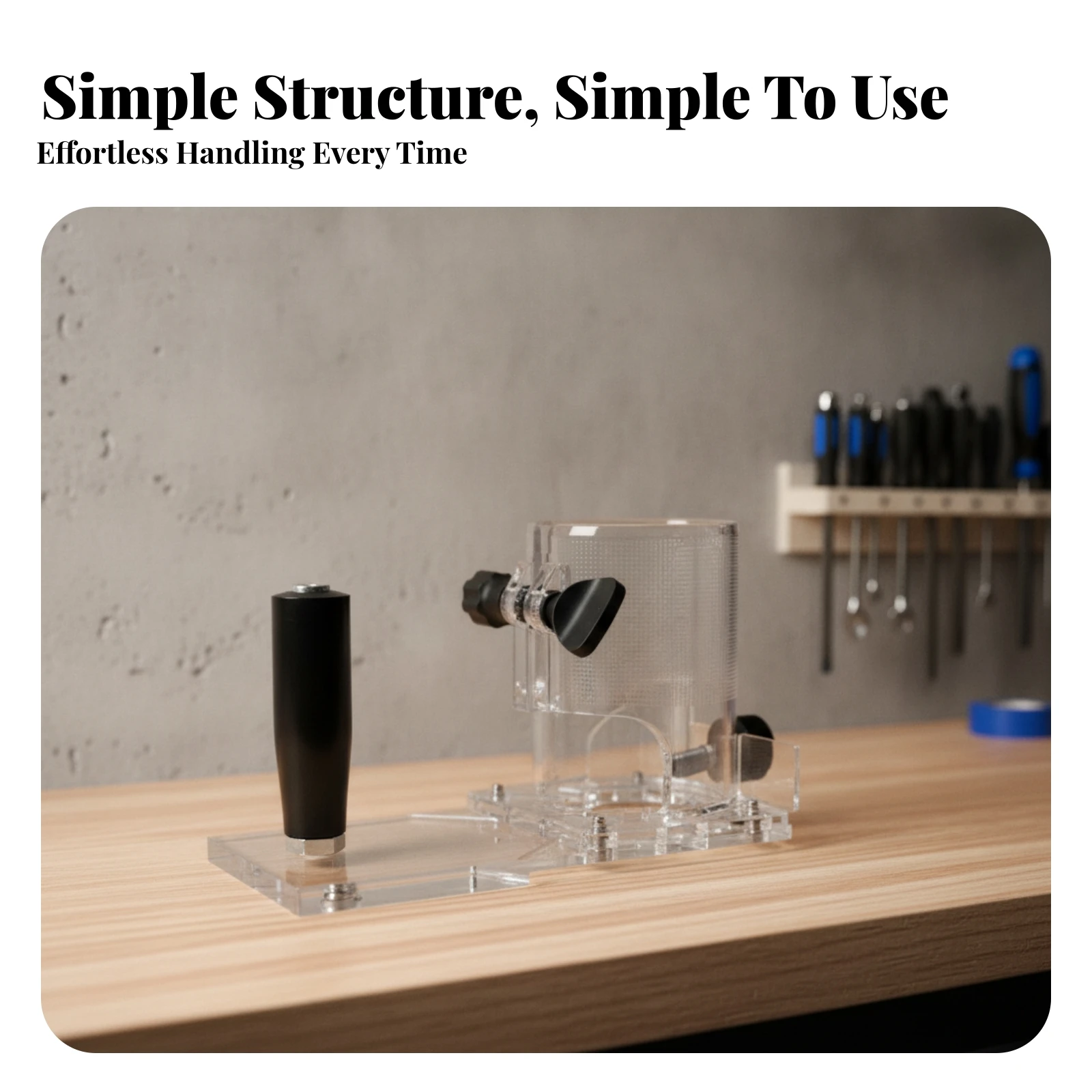 Clear Acrylic Router Base Plate Transparent Trim Router Base Woodworking Tool Part Locking Knobs