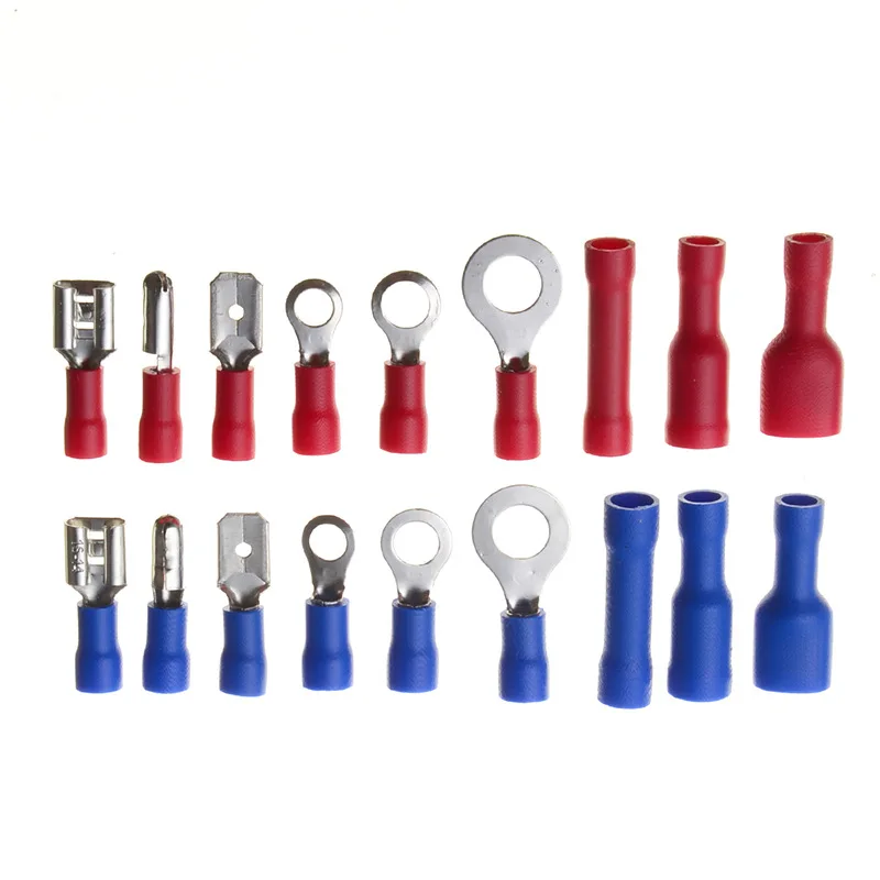 360Pcs/Box Red & Blue Pre-insulated Spade Crimp Terminals, Bullet Quick Connect Wire Connectors
