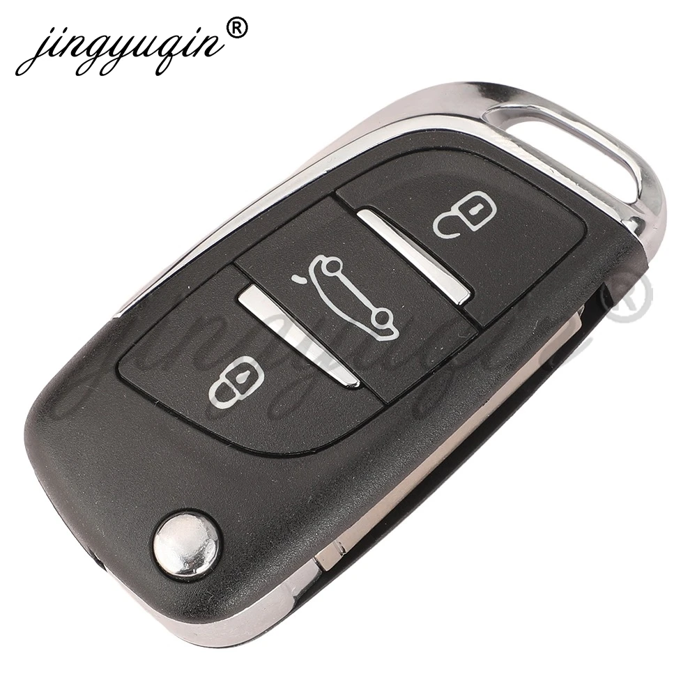 jingyuqin 1/5pcs Car Remote key Shell for Citroen DS3 DS4 C-Elysee С2 C4 С3 С5 C6 Peugeot 2010-2016 6490KF Auto Fob Replacement view 4