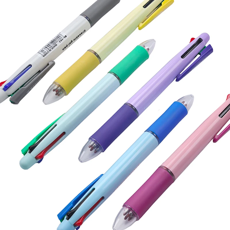 Black Blue Green Red 4 In 1 Erasable Gel Pen with Eraser 0.5mm Magic Refills School Office Kawaii Writing Stationery Supplies