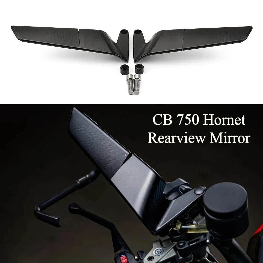 

CB750 Hornet Motorcycle Wing Mirrors For Honda CB 750 Hornet Stealth Mirrors Sports Winglets Mirror Kits Rotatable Side Mirrors