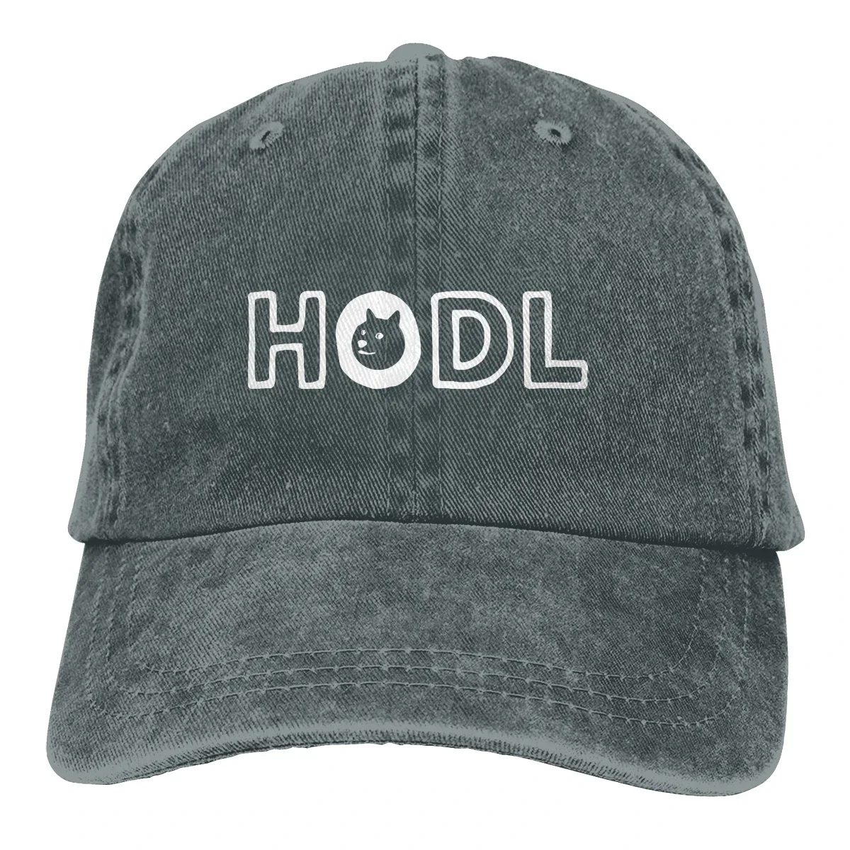 Doge Hodl Weiße Baseballkappe Herren Hüte Damen Visierschutz Snapback Dogecoin Kryptowährung Miners Meme Caps