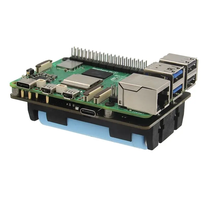 [B24B!】 For Raspberry Pi 5 UPS Power Management Expansion Board 18650 UPS Module Provide Power Backup For Raspberry Pi 5