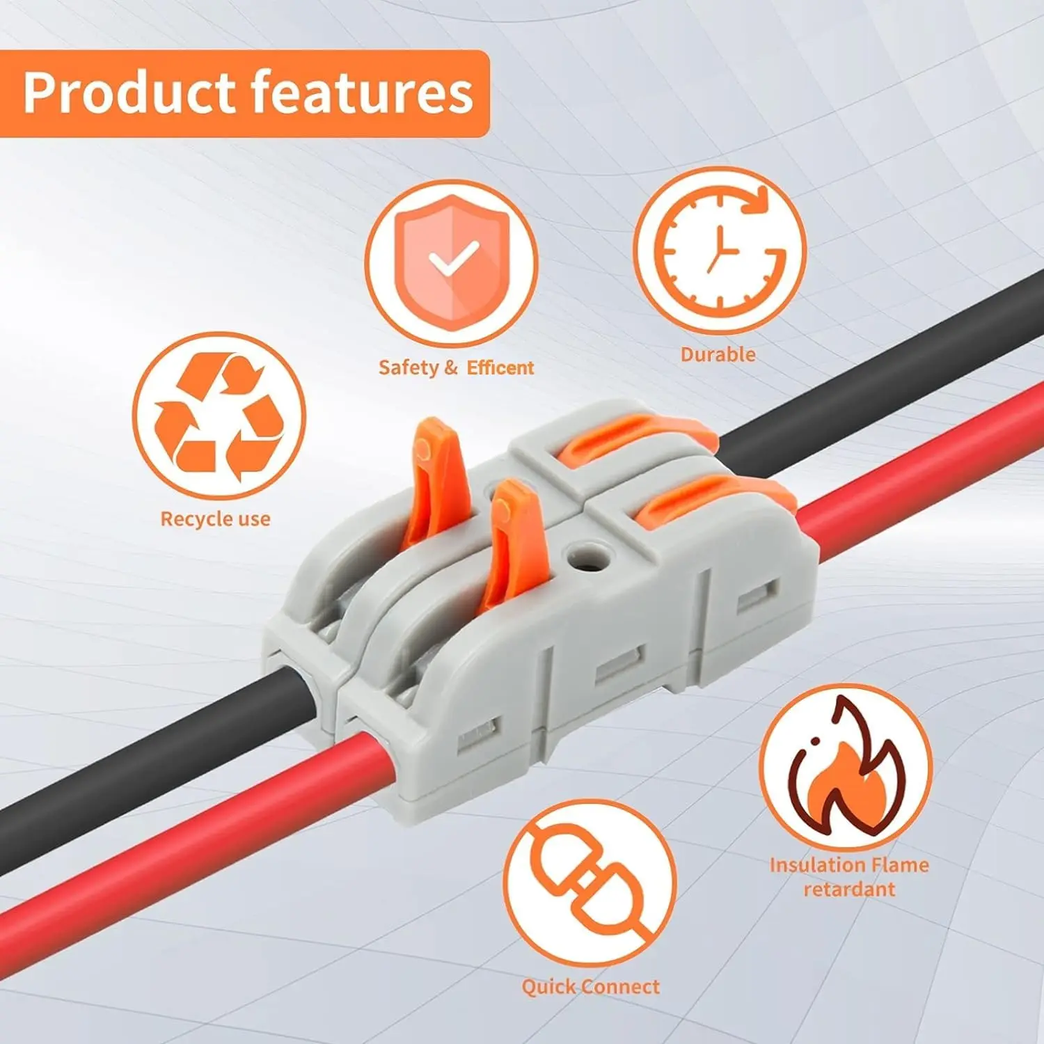 Lever Wire Connector 1-4 Pin Compact Wiring Terminal Blocks Quick Connect Electrical Splicing Kit Universal Cable Connectors