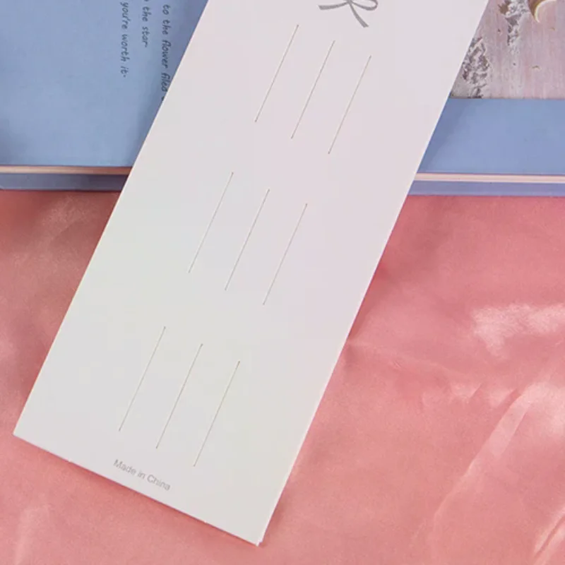 

〔CC〕 | 50 шт. белых картонных держателей для заколок и резинок для волос, подвесные карточки для демонстрации украшений, упаковка для головных уборов, картонные аксессуары для рукоделия