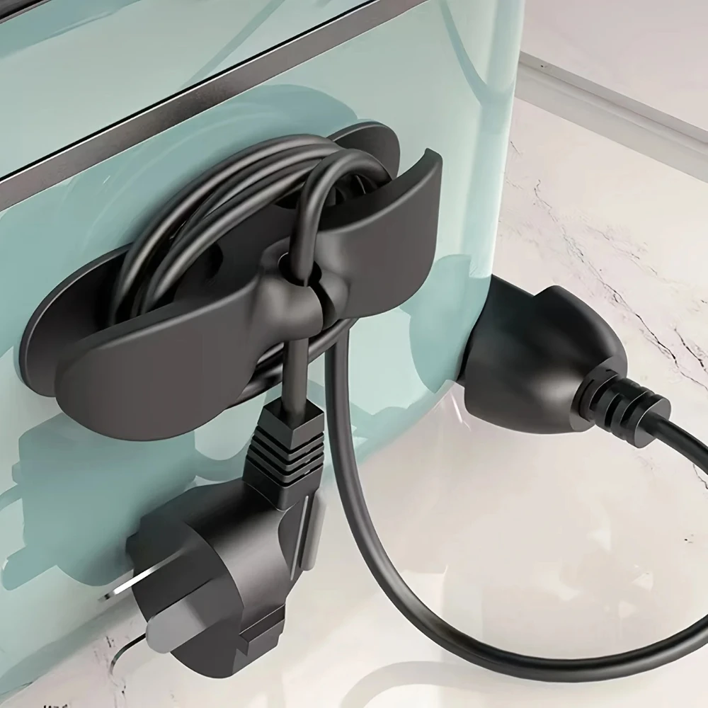 

Upgraded Kitchen Cable Organizer – Tangle-Free Cord Winder for household appliance | Heavy-Duty Adhesive & No-Slip Design