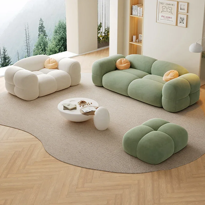 

Individual Armchair Living Room Sofas Luxury Modern Nordic Children Sofas Designer Relaxing Balcony Pouf Wood Divano Furniture