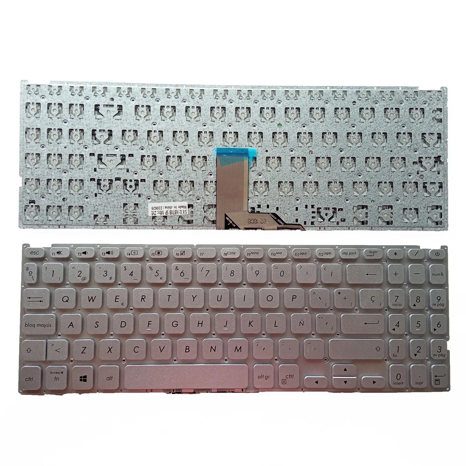 

for Asus Vivobook X512 X512FA X512DA X512UA X512UB Backlit Keyboard SP silver