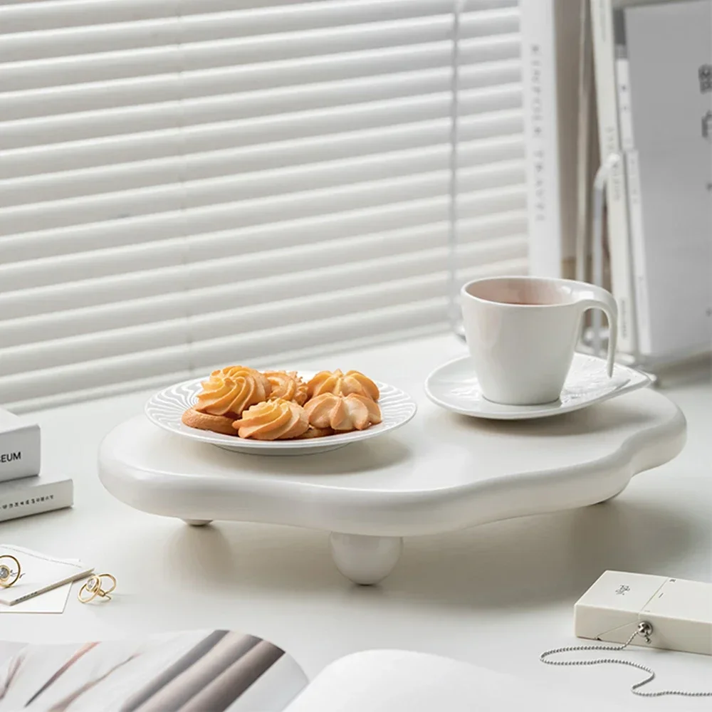 Nordic Desktop Decorative Trays Jewelry Perfume Display Tray Korean Style Bedroom Home Living Room Decoration Makeup Tool Racks