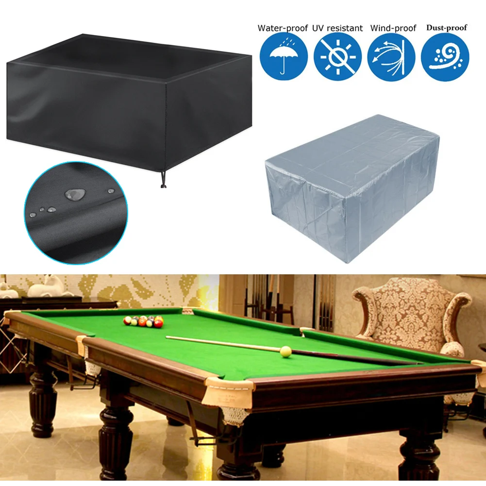 Juste de protection anti-poussière pour table de billard, étanche à la poussière, piscine complète extérieure, protection de table de ficelle de proximité solide, 210D Oxford, 7 pieds, 8 pieds, 9 pieds