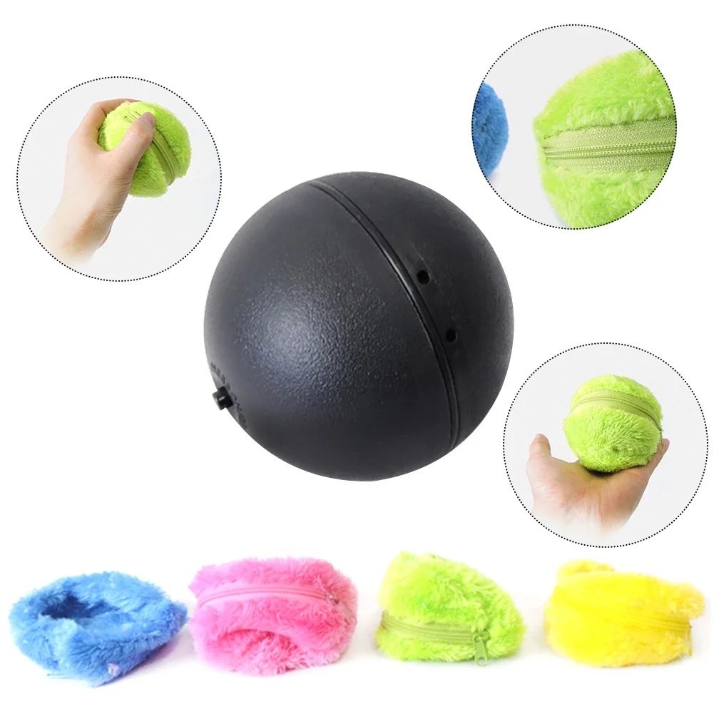 Magic Roller Ball Toy Activation Ball Cat Toys Interactive Chew Plush Electric Rolling Ball Dog Toys Cat Toys Pet Products