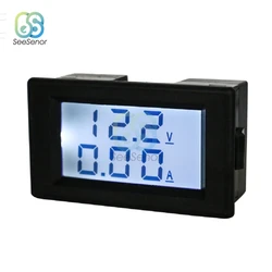 DC 7-250V 1A 5A 50A 100A 200A Digital Voltmeter Ammeter Dual Display Voltage Detector Current Meter Panel Amp Volt Gauge DV817Y