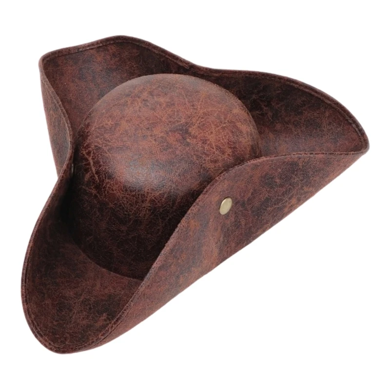 2025 New Three Corner Pirate Hat for Adults and Kids, Costume Captain Accessory for Halloween Role Play, Parties and Stage Shows