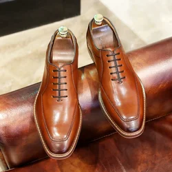 Men Genuine Leather Shoes Wedding Bride For Formal Party Dress OEM Italian Men Shoes Large Size Casual Soft Casual Gifts