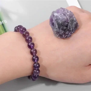 Gebrittes Armband Naturstein, elastische Armbänder, Tigerauge, Lazuli Lapis, Amethysts, Reiki, Quarz, Mineral 6 Hauptverkäufe elastische Armbänder - №1