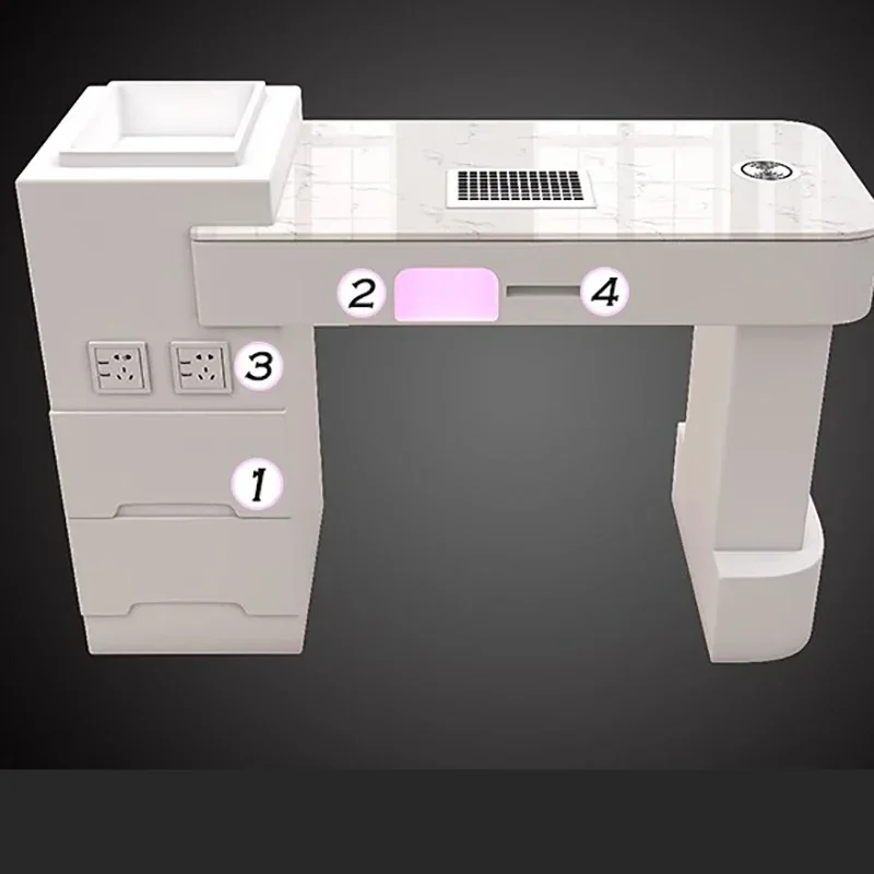 상업용 네일테크 데스크 모던 뷰티 메이크업 네일 스테이션 테이블, 전문 절묘한 매니큐어 살롱 가구