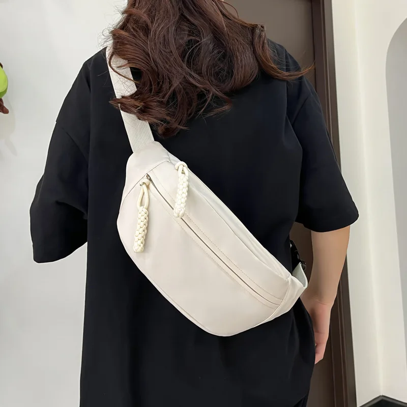 カジュアルキャンバス団子クロスボディチェストバッグ学生やスポーツ男性と女性夏 2025 新スタイル自転車乗馬バッグ