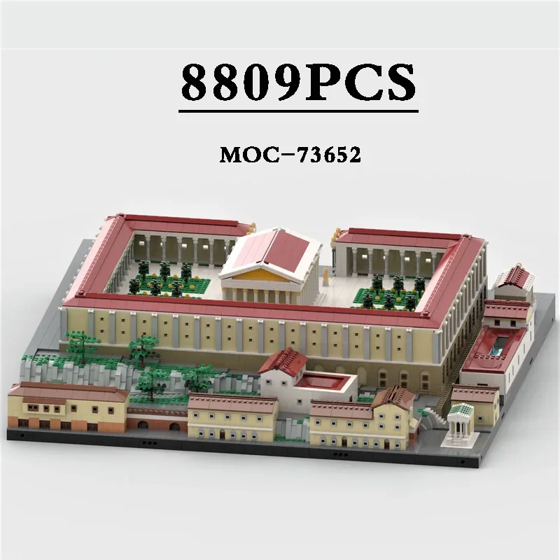 Building Block MOC-73652 Octagonal Temple Building Modular Building Stitching Model 8809PCS Birthday Toy Kids Christmas Gift