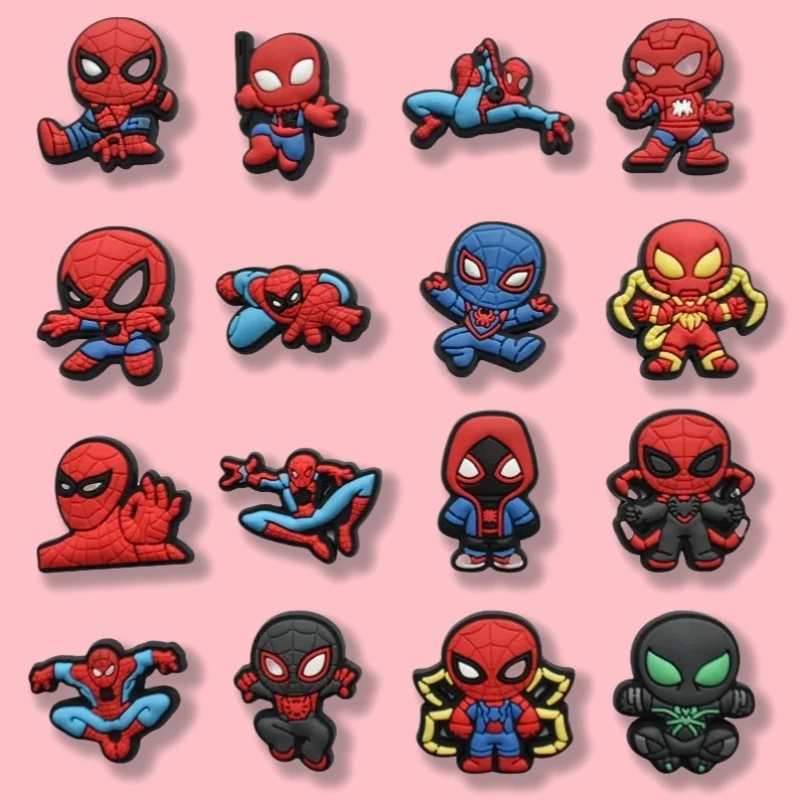 

MINISO Marvel's Spider-Man Shoe Charms Cartoon Clog Sandal Decorations Shoe Accessories Slippers Buckle Kids Boy Halloween Gifts