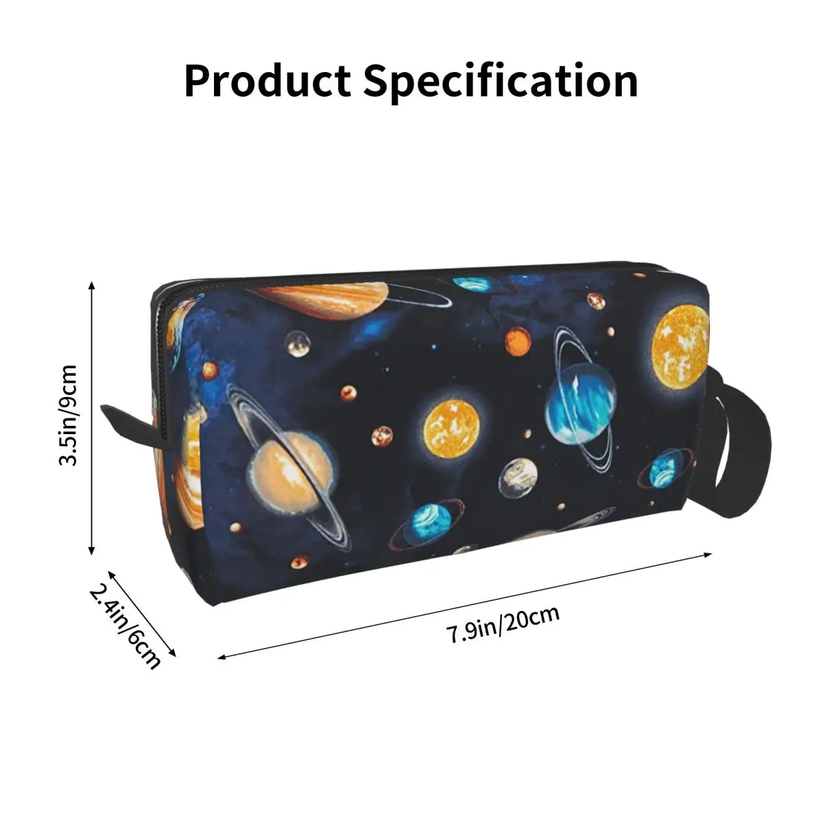 Solar System Space Planets Universe Pencil Case for Kids Gifts Pen Box Pencil Bag Stationery Supplies Travel Women Cosmetic Bag