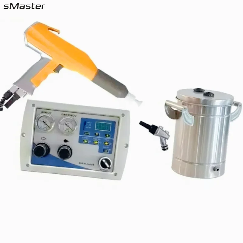 1lb Mini Cup  Arrival Portable Electrostatic Powder Coating Machine with Steel Substrate Engine Manual Spray Gun New